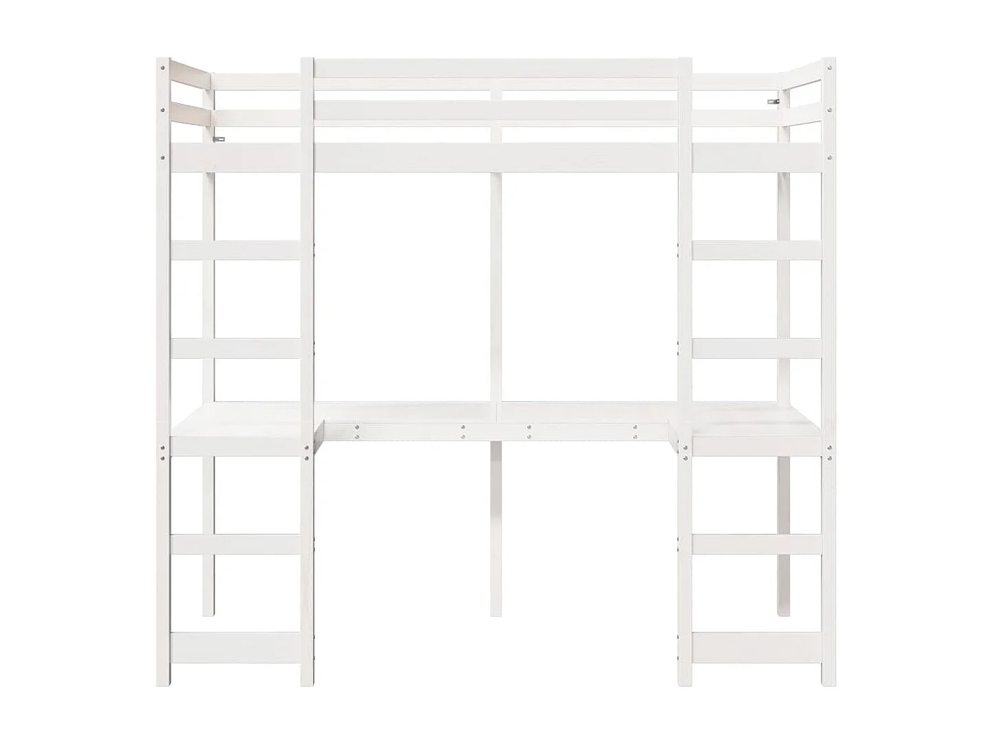 Cadre de lit superposé sans matelas blanc 80x200 cm pin massif