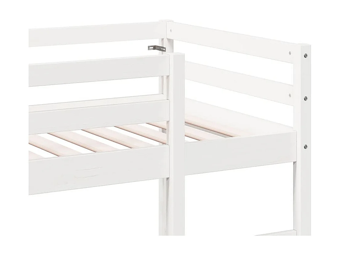 Cadre de lit superposé sans matelas blanc 80x200 cm pin massif