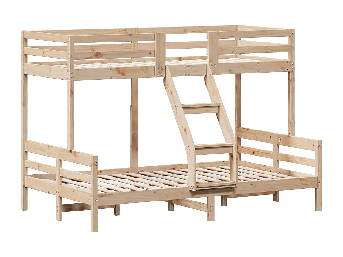 Lit superposé sans matelas 80x200/120x200 cm bois massif