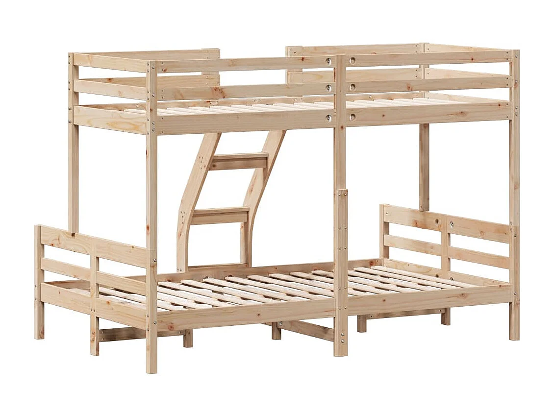 Lit superposé sans matelas 80x200/120x200 cm bois massif