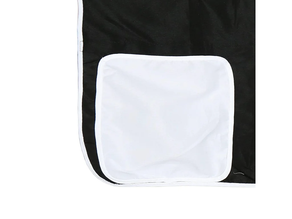 Letto a Castello senza Materasso Bianco e Nero 90x200cm in Pino