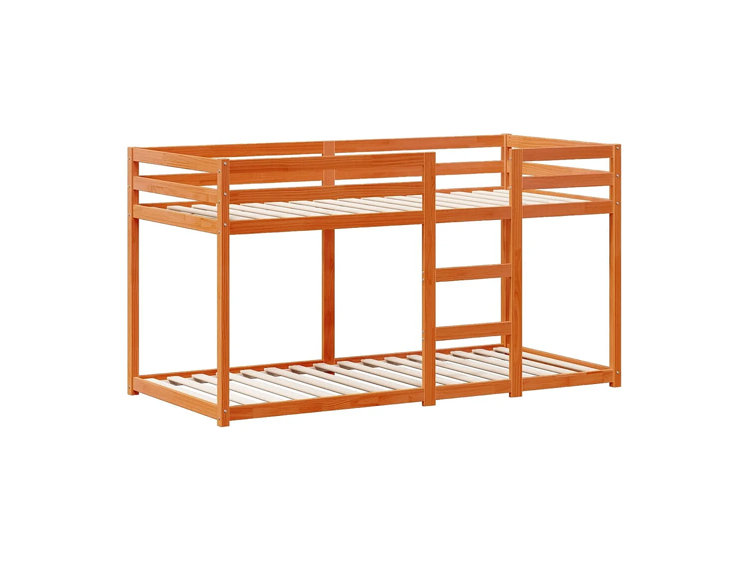 Lit superposé sans matelas cire marron 75x190 cm pin massif