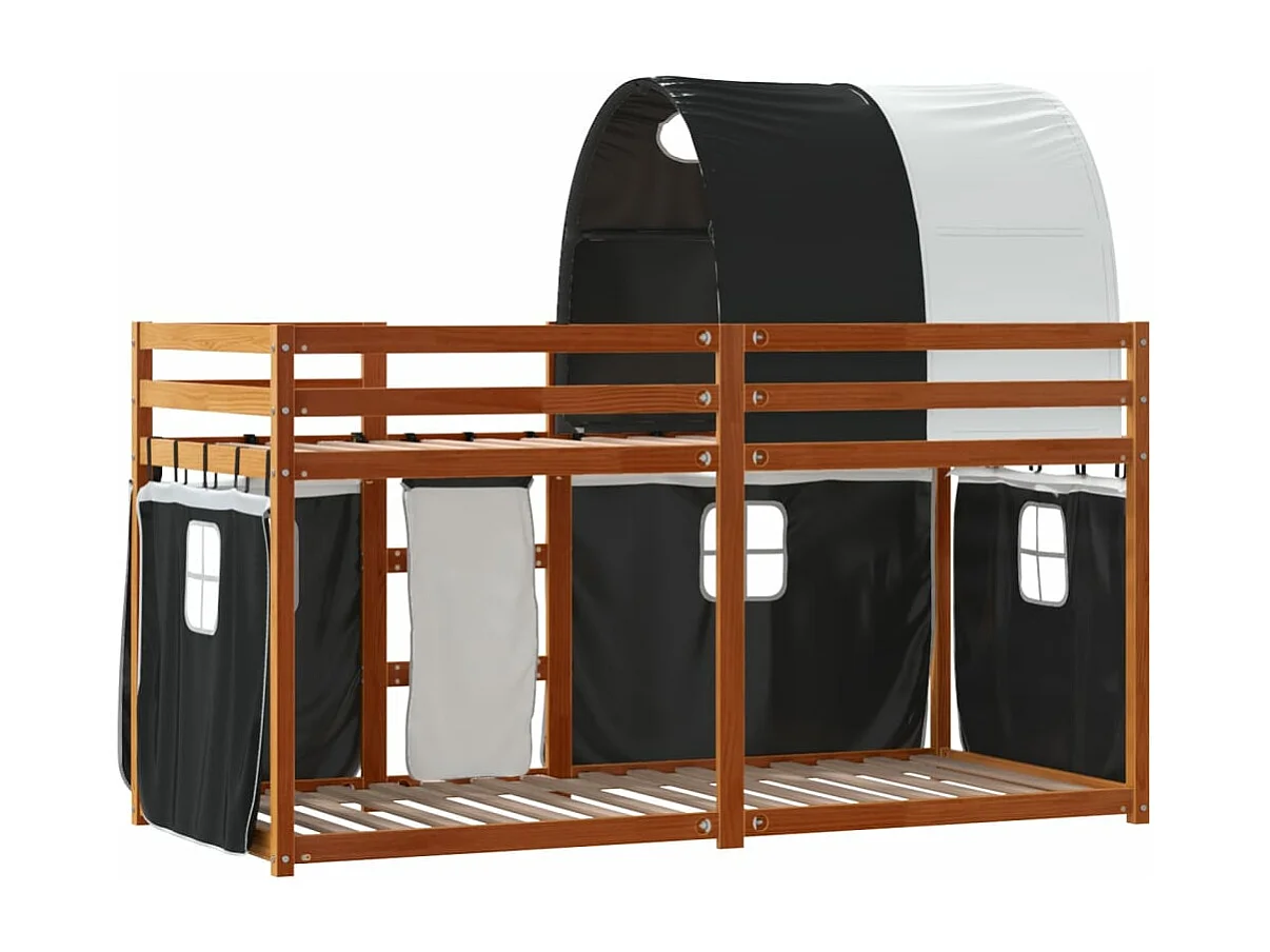 Lit superposé sans matelas 90x200 cm bois de pin massif