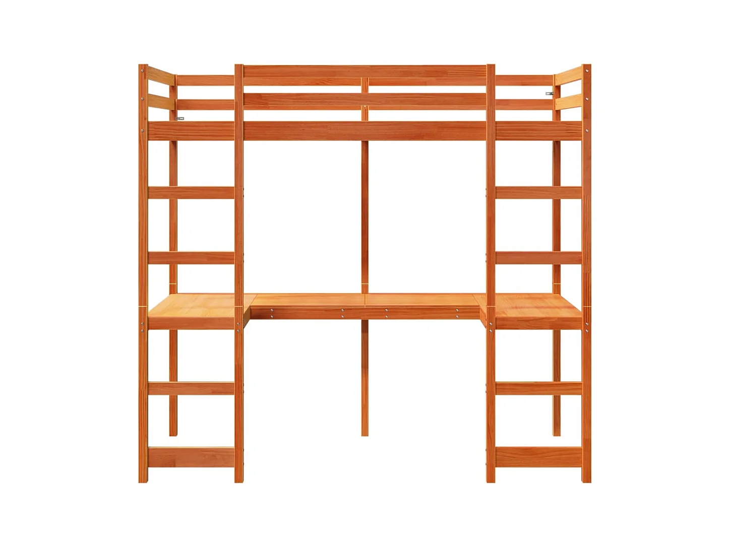 Cadre de lit superposé sans matelas 75x190cm bois de pin massif