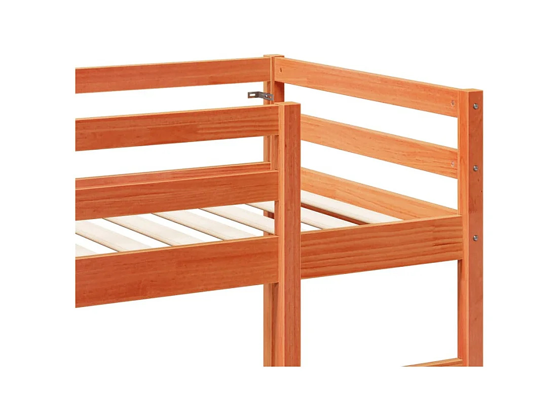 Cadre de lit superposé sans matelas 75x190cm bois de pin massif