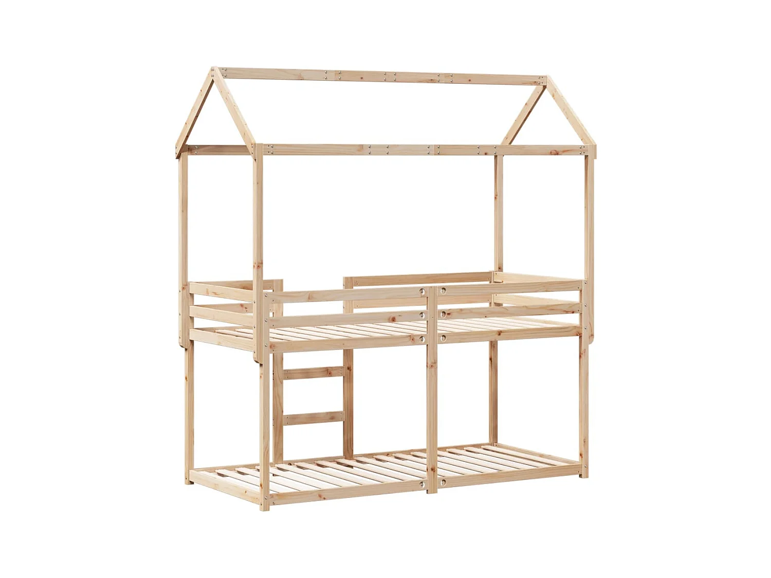 Lit superposé sans matelas 90x190 cm bois de pin massif