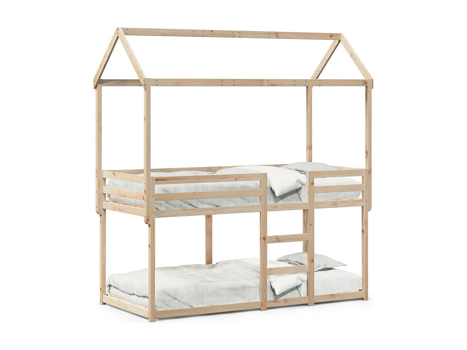 Lit superposé sans matelas 90x190 cm bois de pin massif