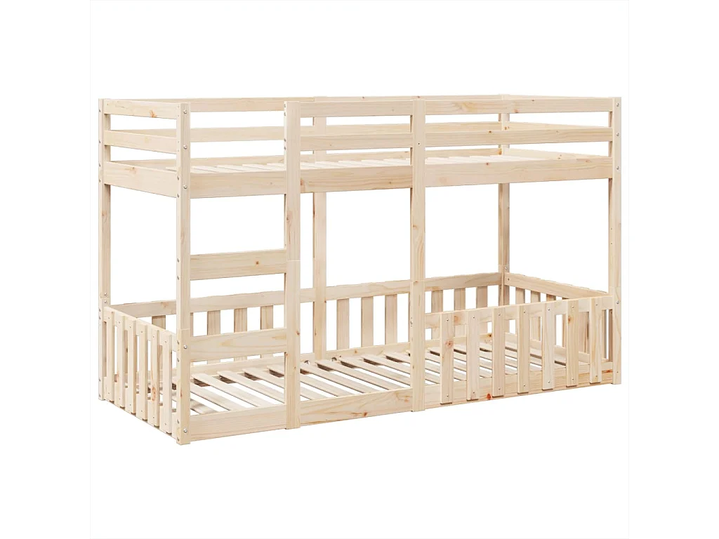 Letto a Castello 90x200 cm in Legno Massello di Pino