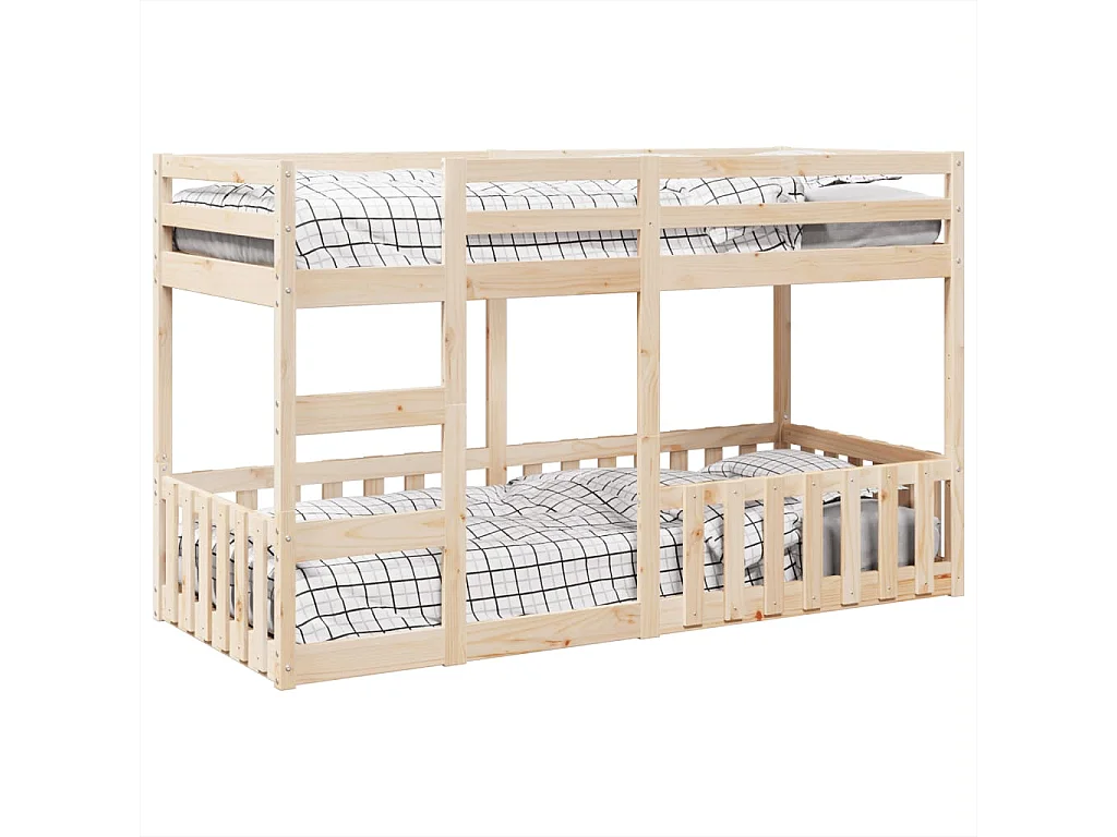 Letto a Castello 90x200 cm in Legno Massello di Pino