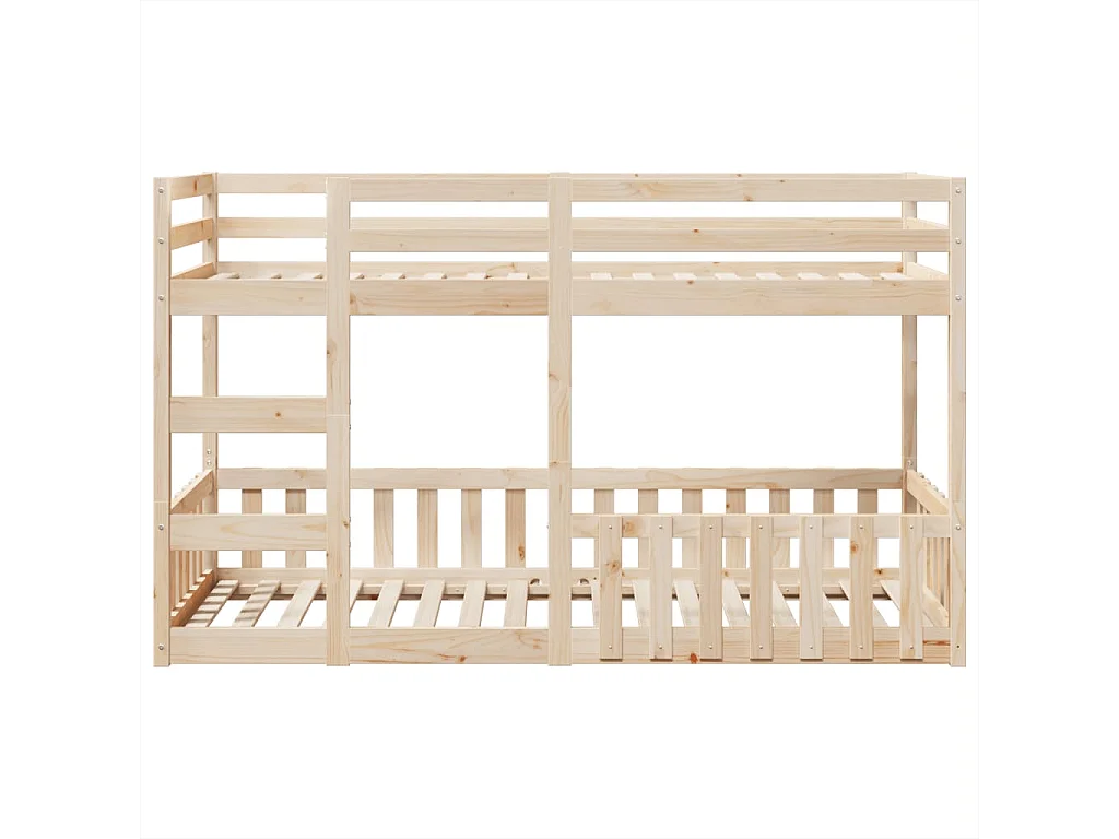 Letto a Castello 90x200 cm in Legno Massello di Pino