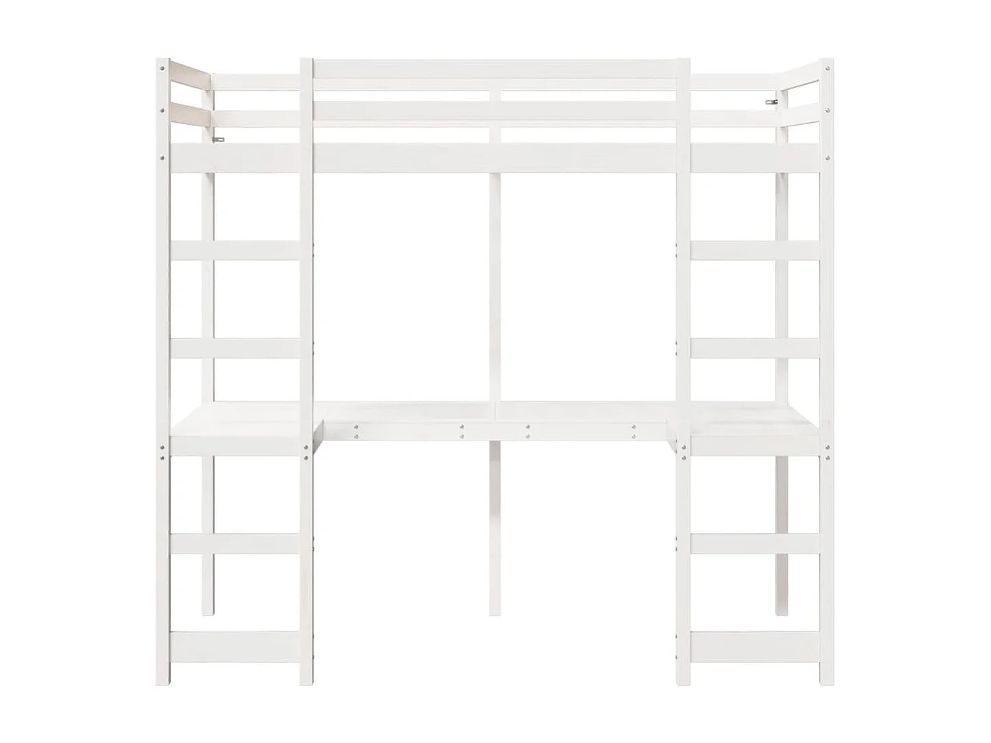 Cadre de lit superposé sans matelas blanc 75x190 cm pin massif