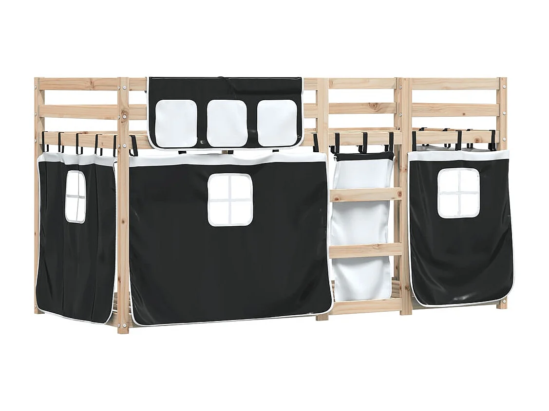 Lit superposé sans matelas 75x190 cm bois de pin massif