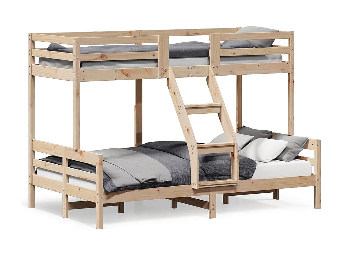 Letto a Castello 90x200/120x200 cm in Legno Massello di Pino