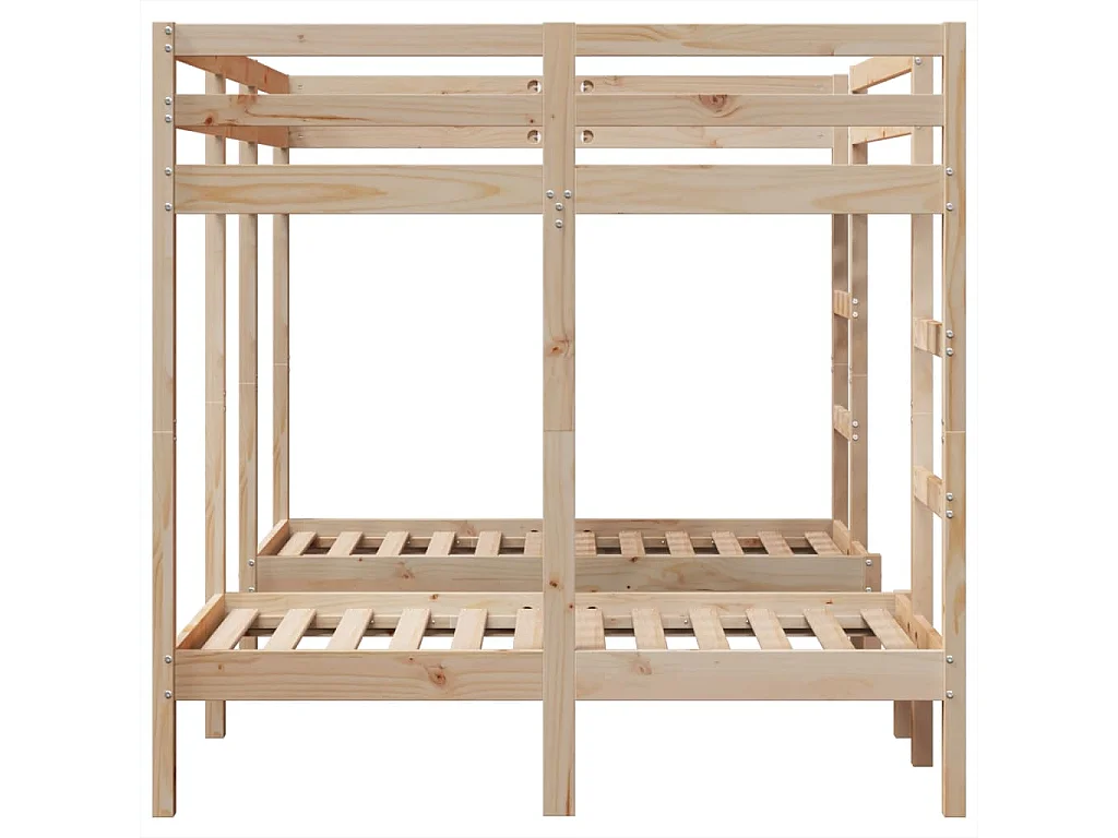 Lit superposé triple 140x200/70x140 cm bois de pin massif