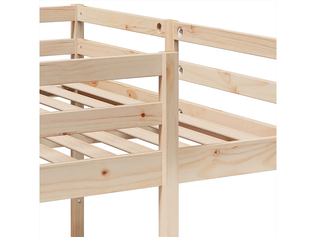 Lit superposé triple 140x200/70x140 cm bois de pin massif