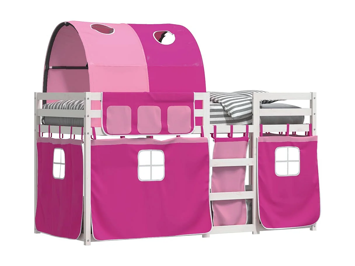 Lit superposé sans matelas 90x190 cm bois de pin massif