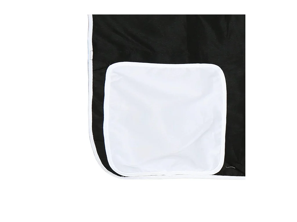 Letto a Castello senza Materasso Bianco e Nero 90x200cm in Pino