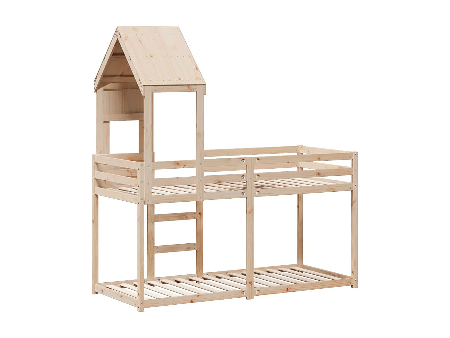 Lit superposé sans matelas 75x190 cm bois de pin massif