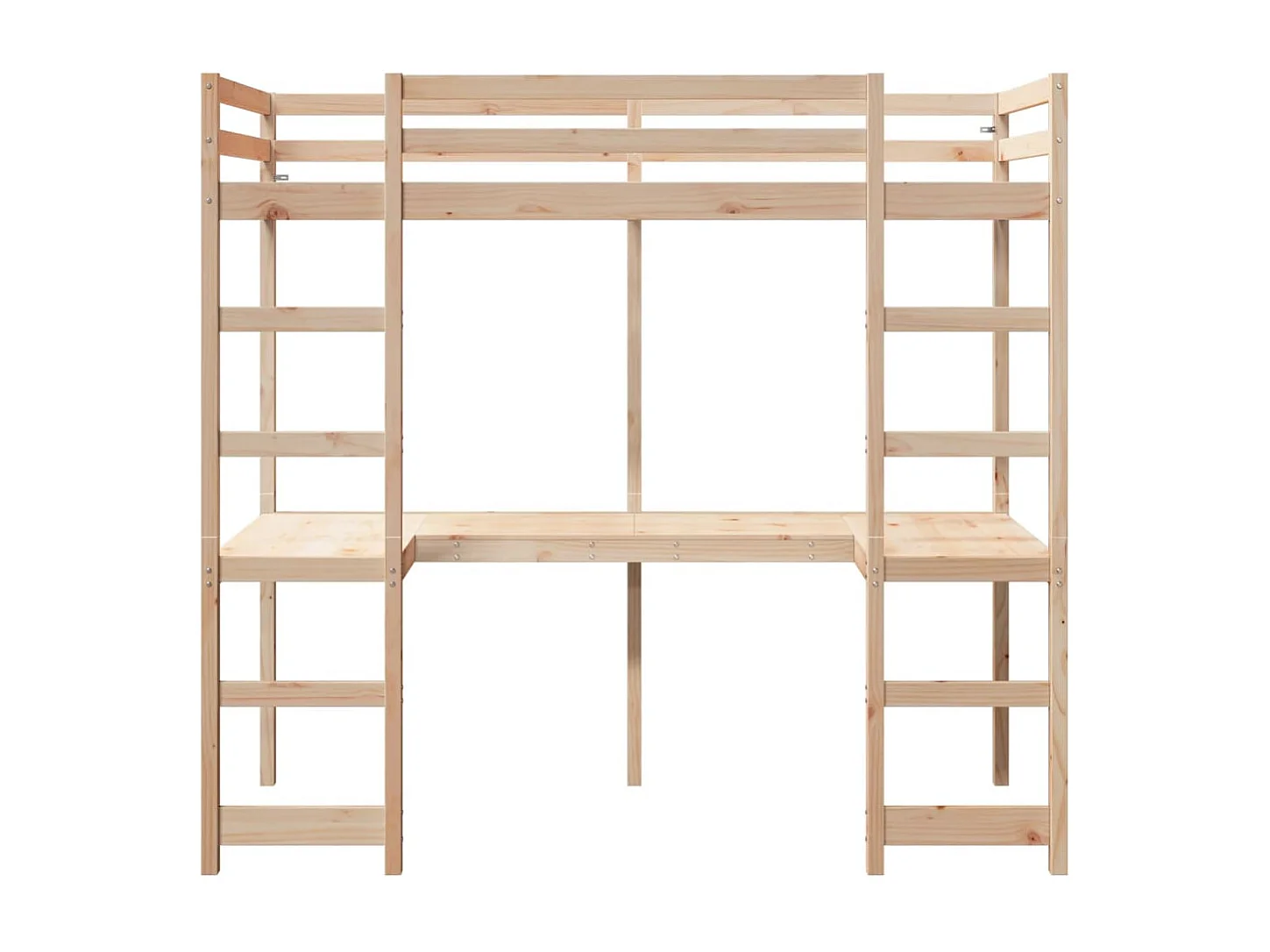 Hochbett ohne Matratze 80x200 cm Massivholz Kiefer