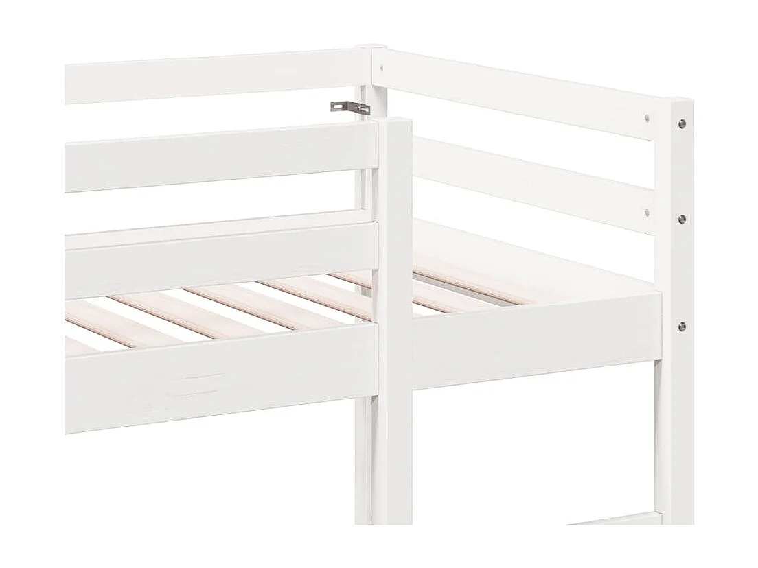 Cama alta sem colchão 90x190 cm pinho maciço branco