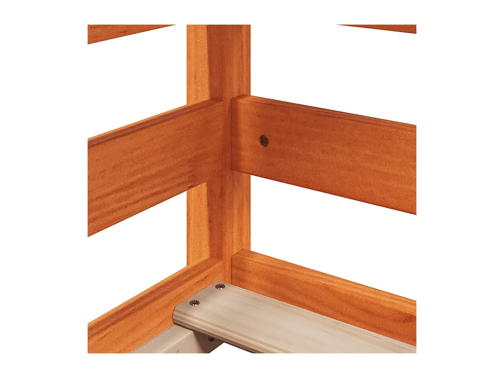 Letto a Castello con Tetto Cera 90x200 cm Legno Massello Pino