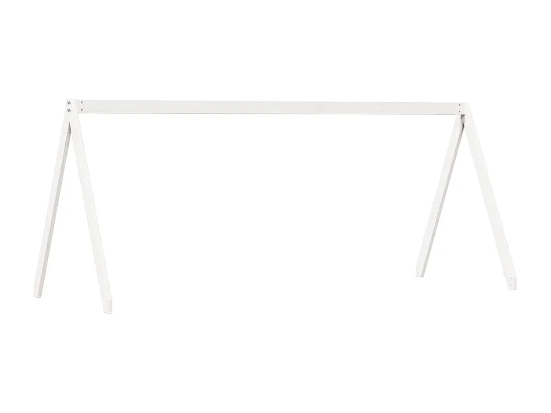Lit superposé sans matelas blanc 90x190 cm bois de pin massif