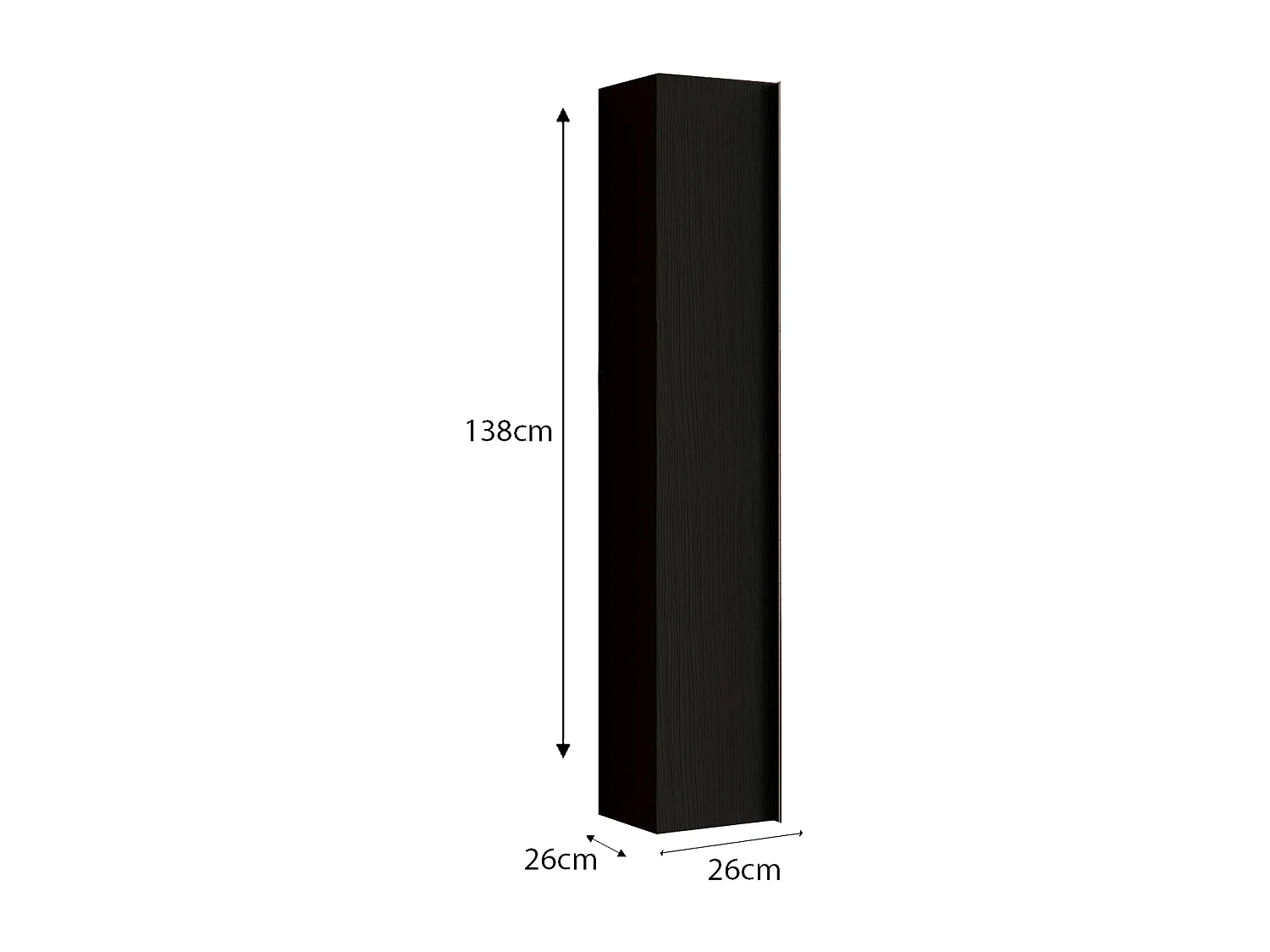 Ensemble salle de bain STEEL noir frêne, en plusieurs dimensions - Dimensions: 79 cm