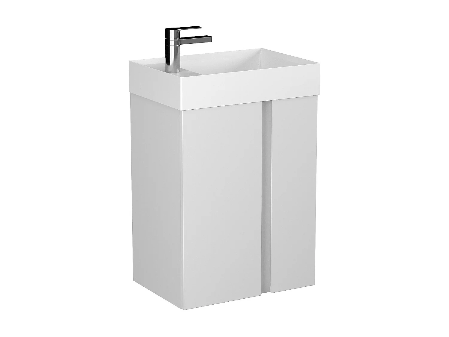 Meuble de salle de bain UNIQ 49 x 34,5 x 63 cm en plusieurs couleurs - Couleur: Gris clair