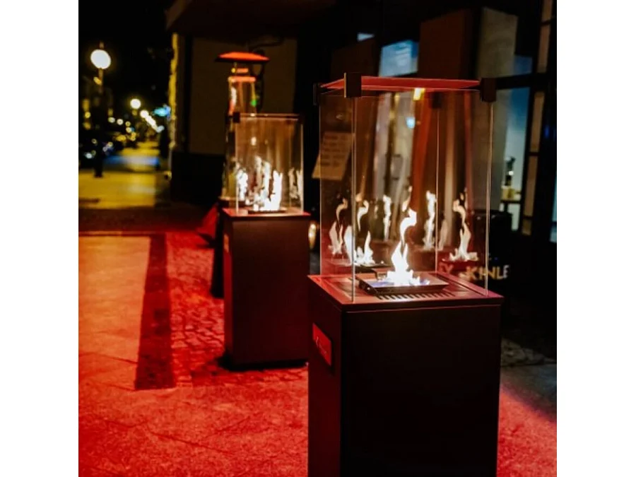 CHAUFFAGE GAZ EXTERIEUR PATIO SLIM NOIR