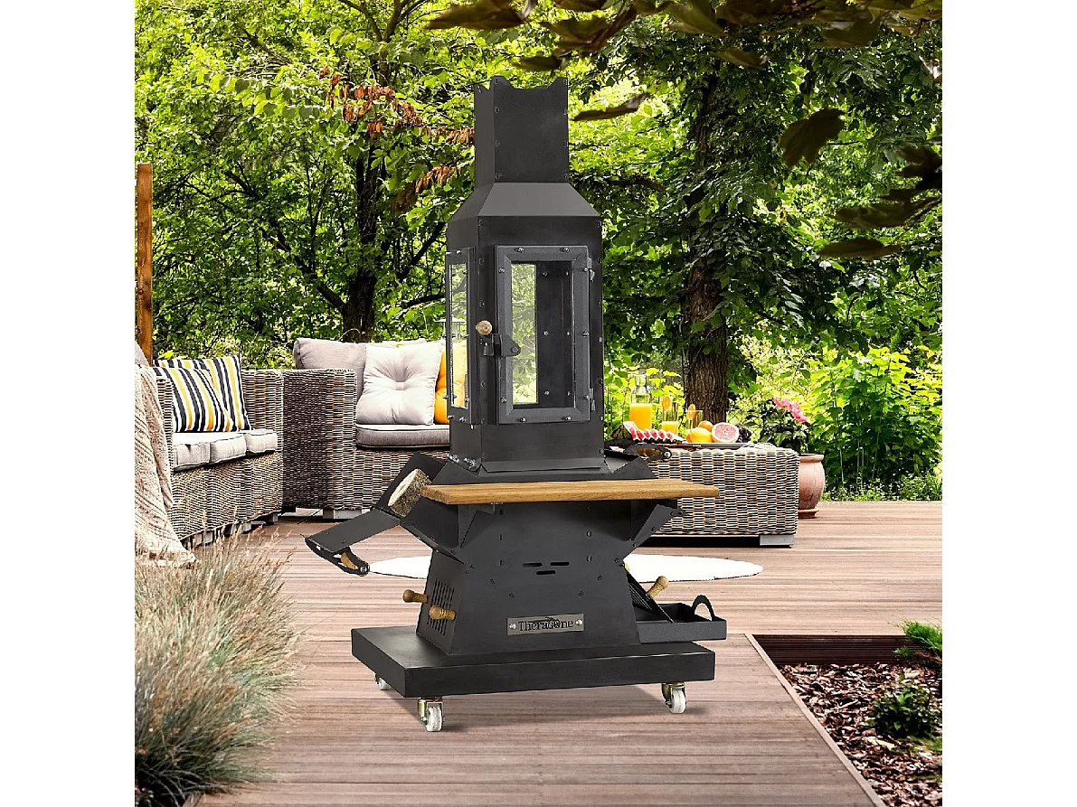 Chauffage de jardin bois-charbon Ariane 5KW