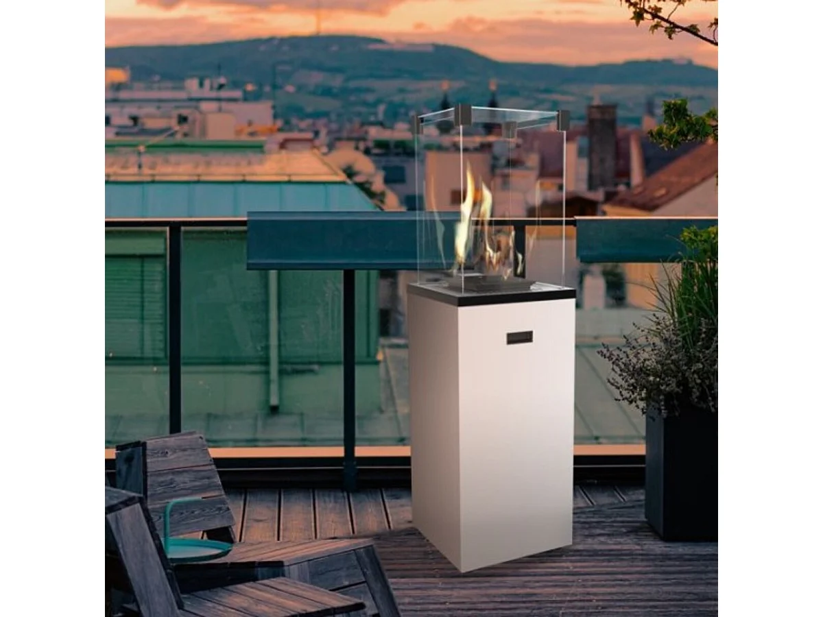 CHAUFFAGE GAZ EXTERIEUR PATIO SLIM BLANC
