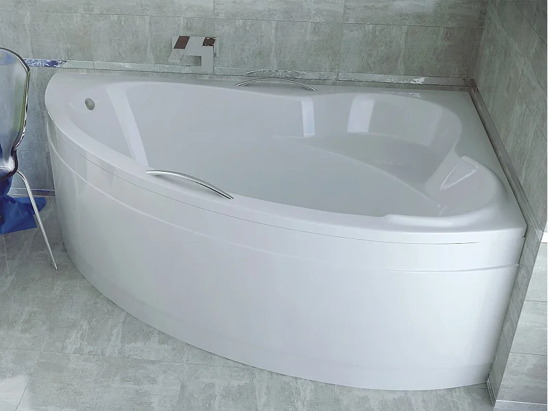 Baignoire d'angle ORIEGO MAXI 140x90 cm droite avec tablier