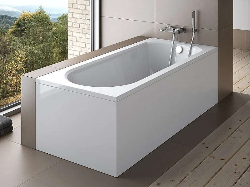 Baignoire TRINITA avec tablier 150-160-170 x 75 - Dimensions: 150cm