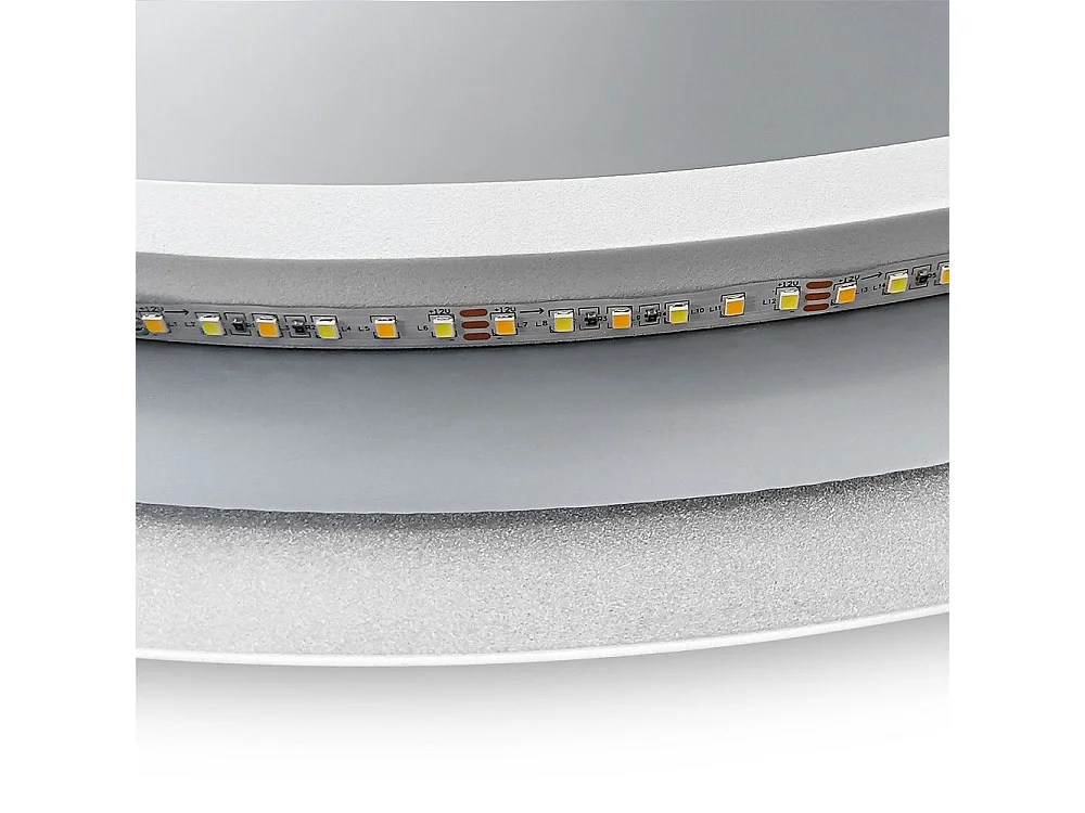 Specchio Da Bagno Rea Led Ffj 90 Grey 90Cm, Rotondo, 2X90X90Cm