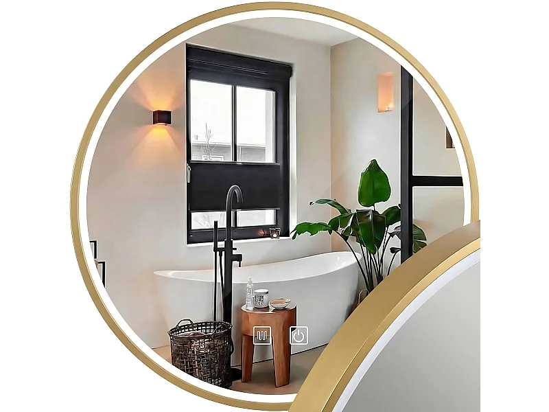 MIROIR LED REA 80CM MMJ BRUSH COPPER