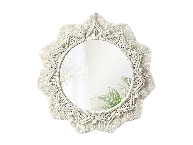 MIROIR REA BOHO 50CM 322047 BEIGE