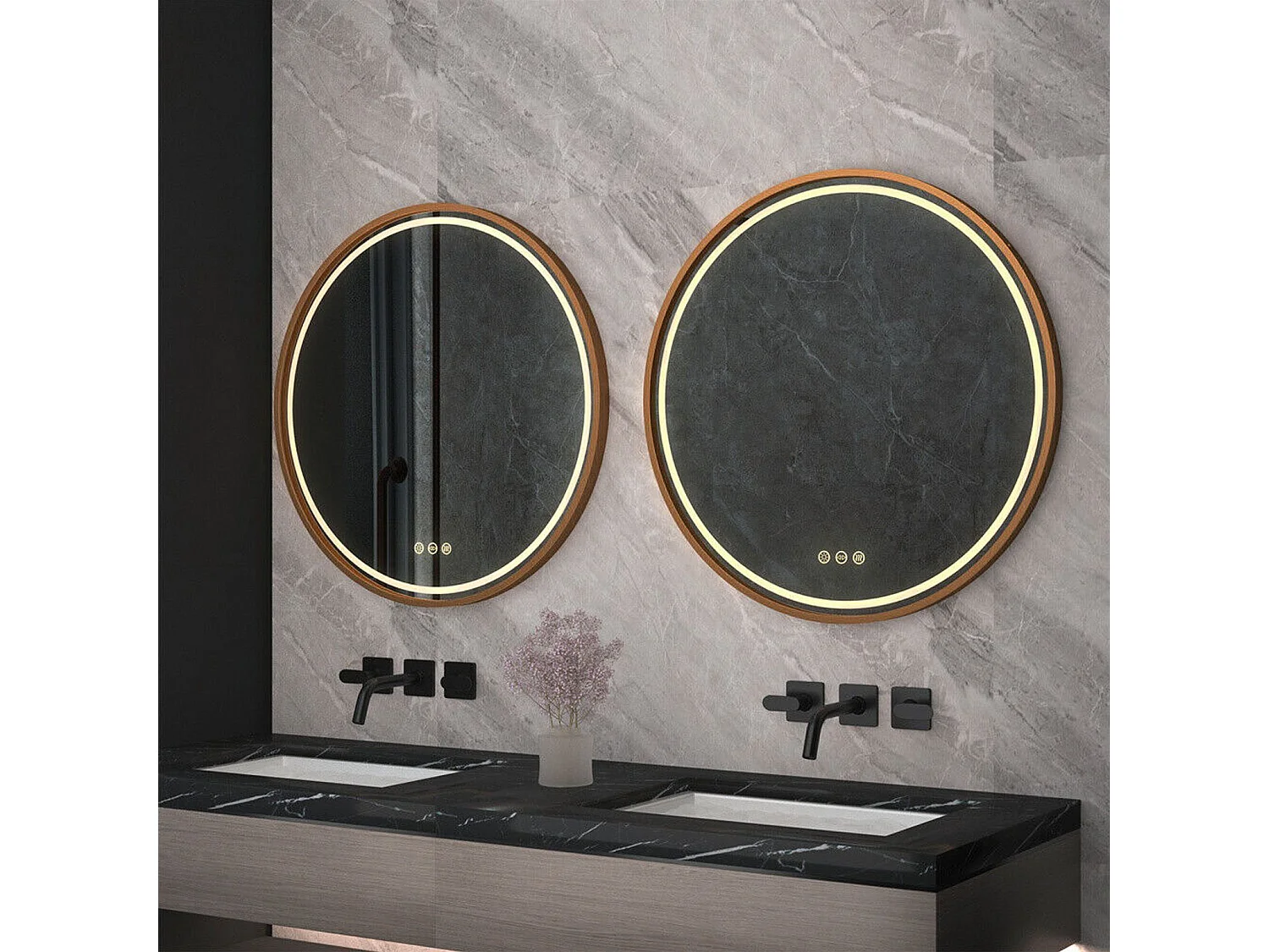 MIROIR LED REA 70CM MMJ N COPPER