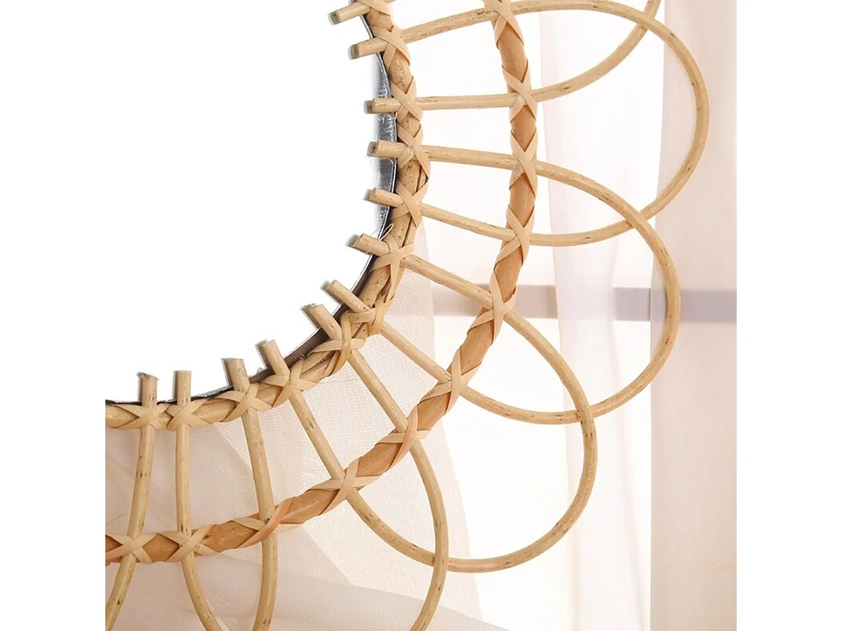 MIROIR REA BOHO 34CM 223K17 BEIGE