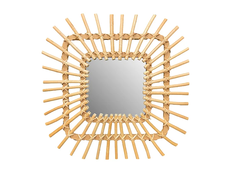 MIROIR REA BOHO 45CM QDJ071 BEIGE