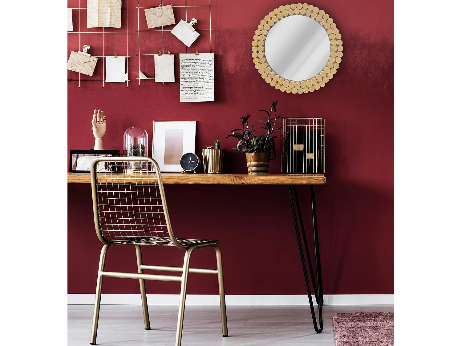 MIROIR REA BOHO 36CM KLNA-MR01 BEIGE