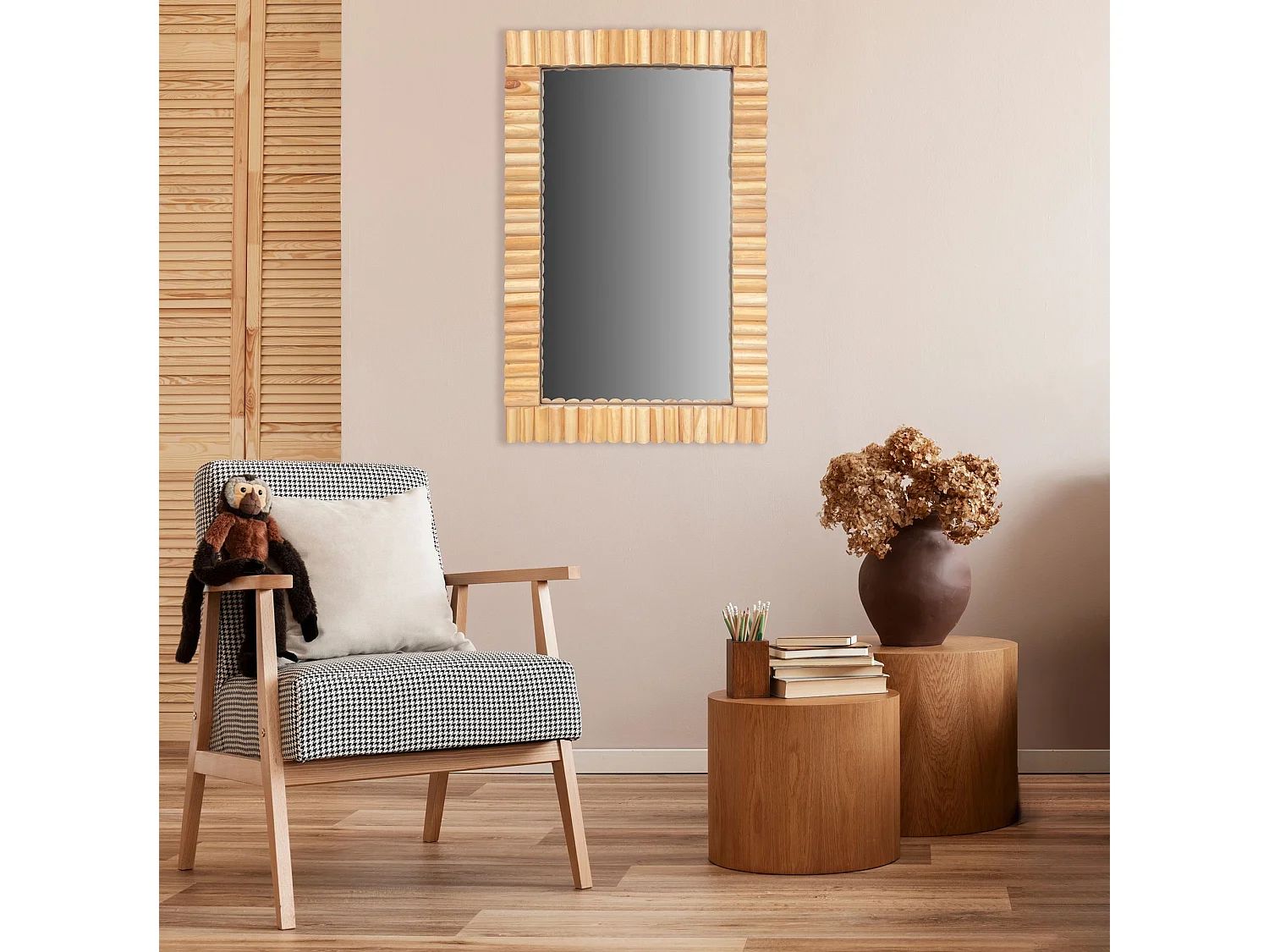MIROIR REA BOHO 55CM KLNA-MR03 BEIGE