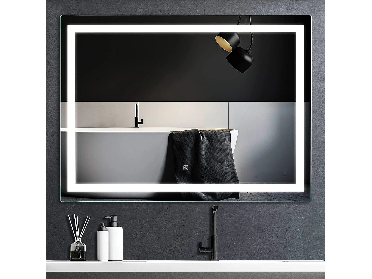 MIROIR LED REA P10407 CHROME