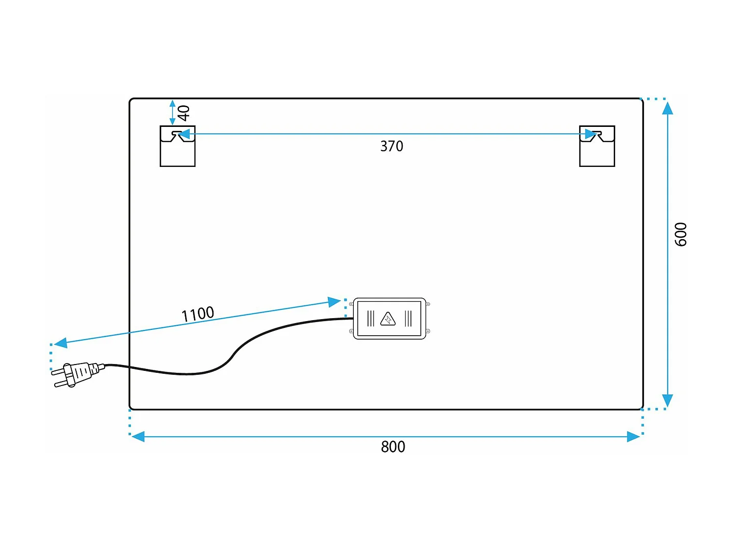 MIROIR LED REA P10407 CHROME