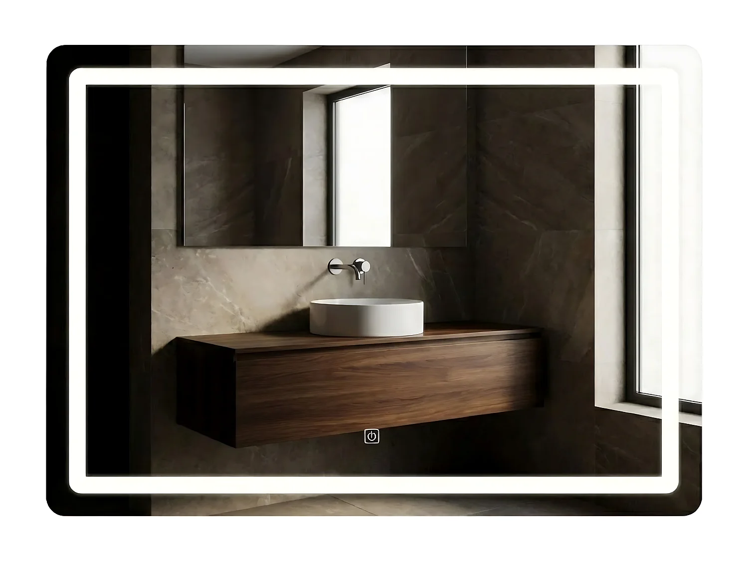 MIROIR LED REA P10407 CHROME