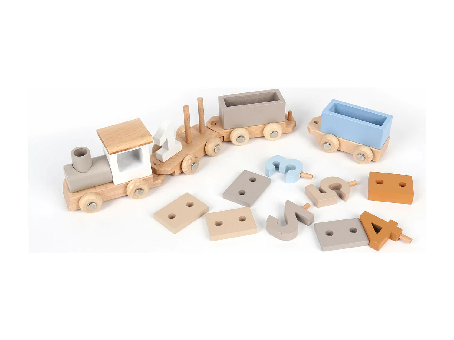 Gioco Trenino Montessoriano per Bambini Rebecca Mobili Tiris Dai 3 anni Legno Multicolore