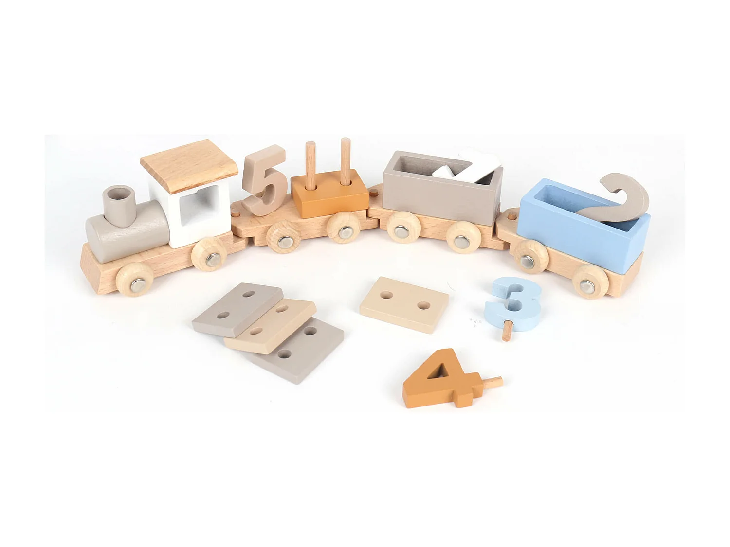 Gioco Trenino Montessoriano per Bambini Rebecca Mobili Tiris Dai 3 anni Legno Multicolore