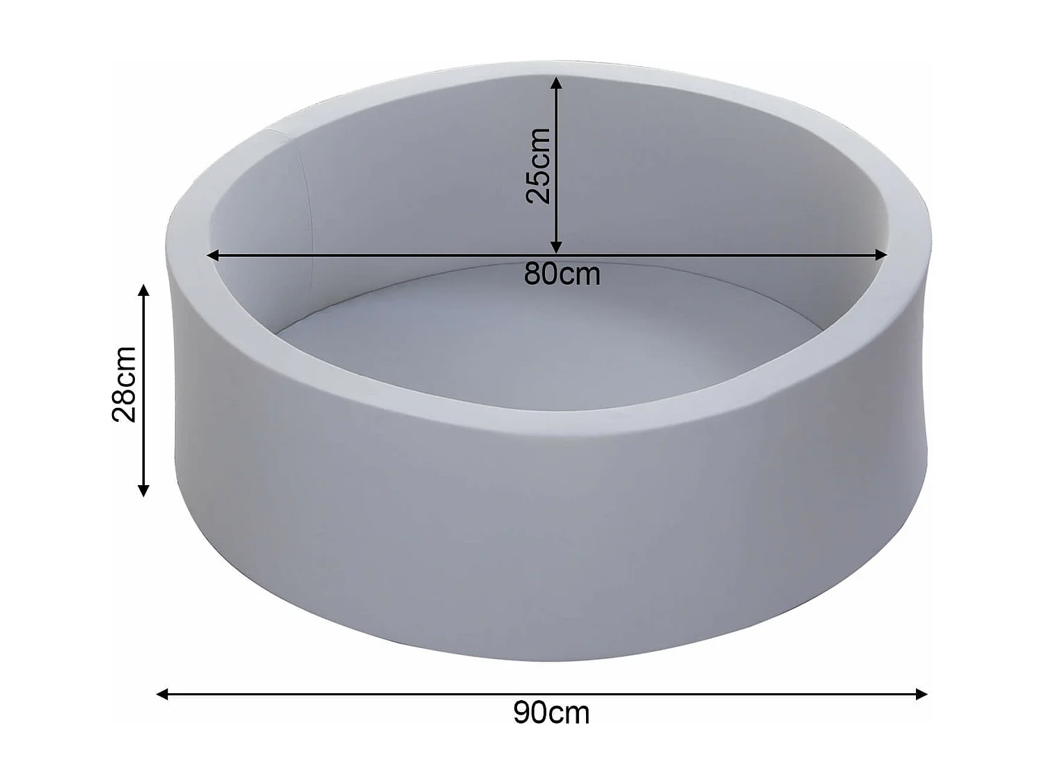 Jogo Piscina com Bolinhas para Crianças Rebecca Mobili Sinsan A partir de 12 meses Esponja Plástico Multicolorido Gris 28x90x90