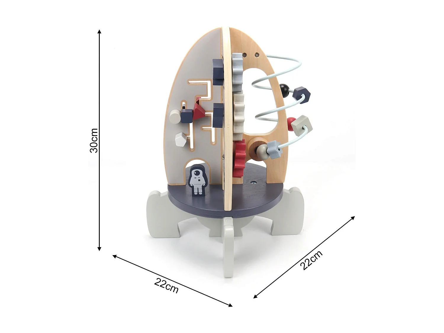 Juego de Cohete Espacial para Niños Rebecca Mobili Pimelea A partir de 3 años Madera Multicolor 30x22x22