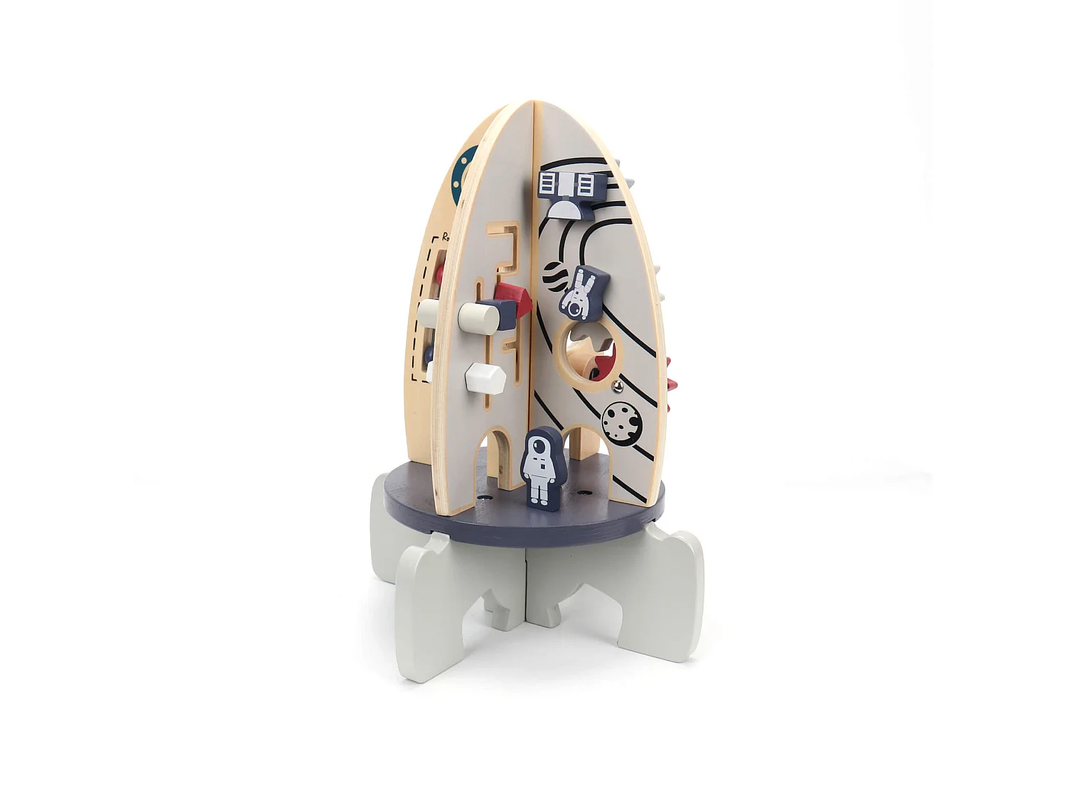 Juego de Cohete Espacial para Niños Rebecca Mobili Pimelea A partir de 3 años Madera Multicolor 30x22x22