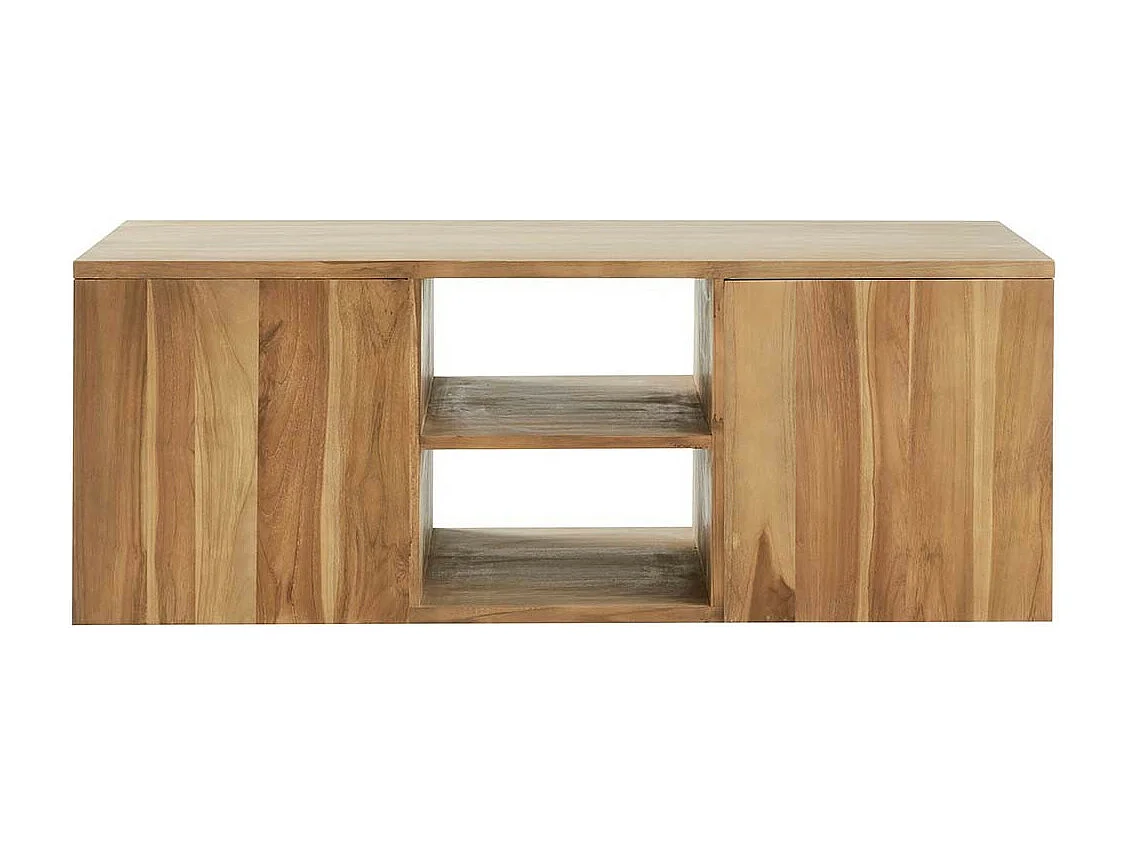Mueble de baño de madera teca maciza de 135 cm